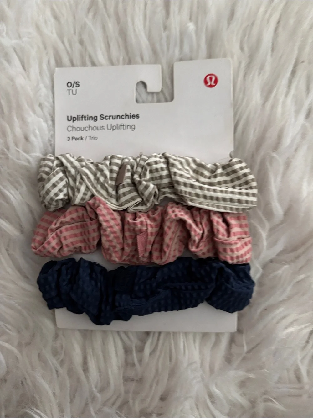 Lululemon Uplifting Scrunchies, 3 Pack, Brown/Pink/Blue